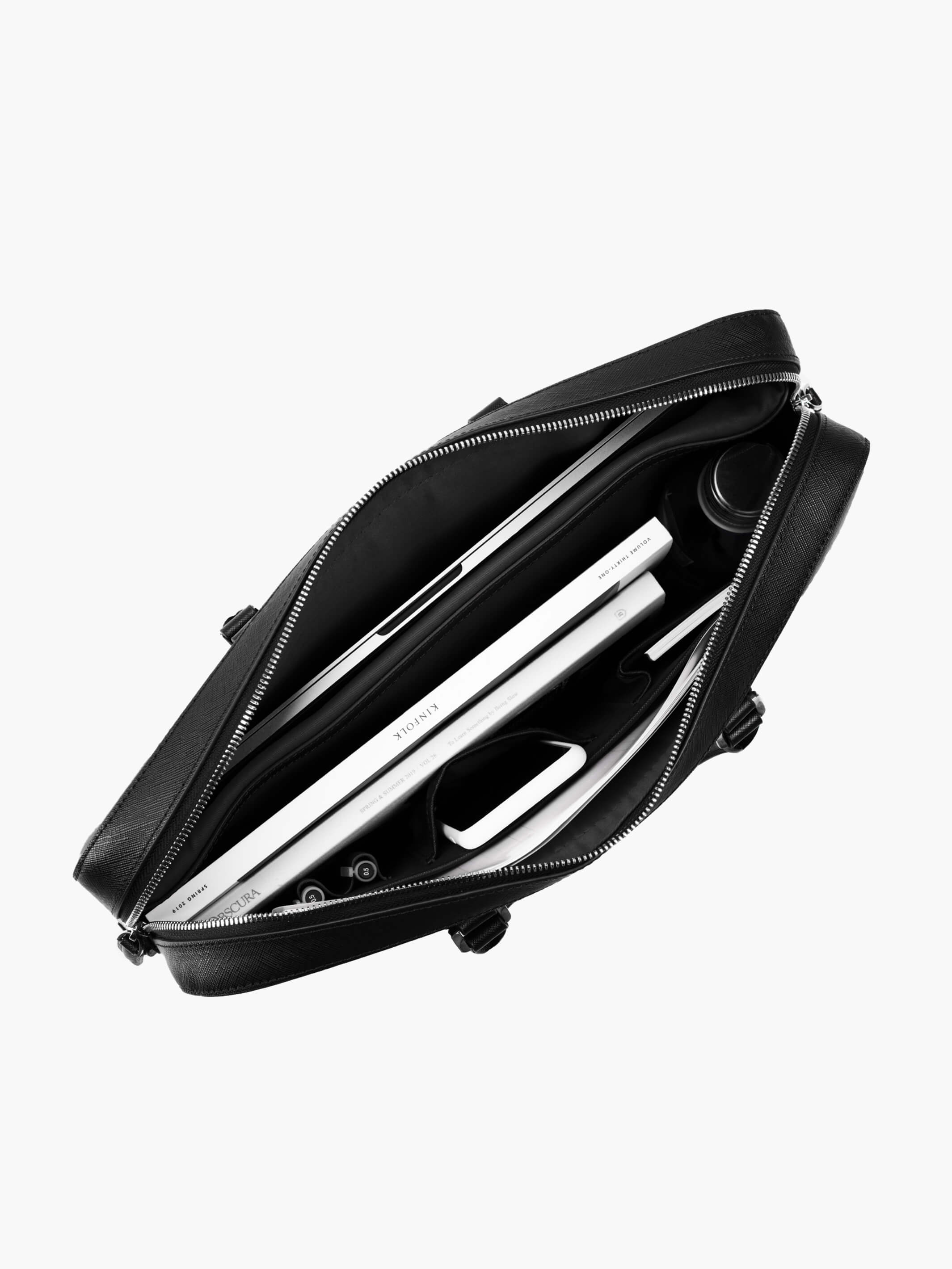 Manhattan 単色レザーブリーフケース – Maverick & Co.