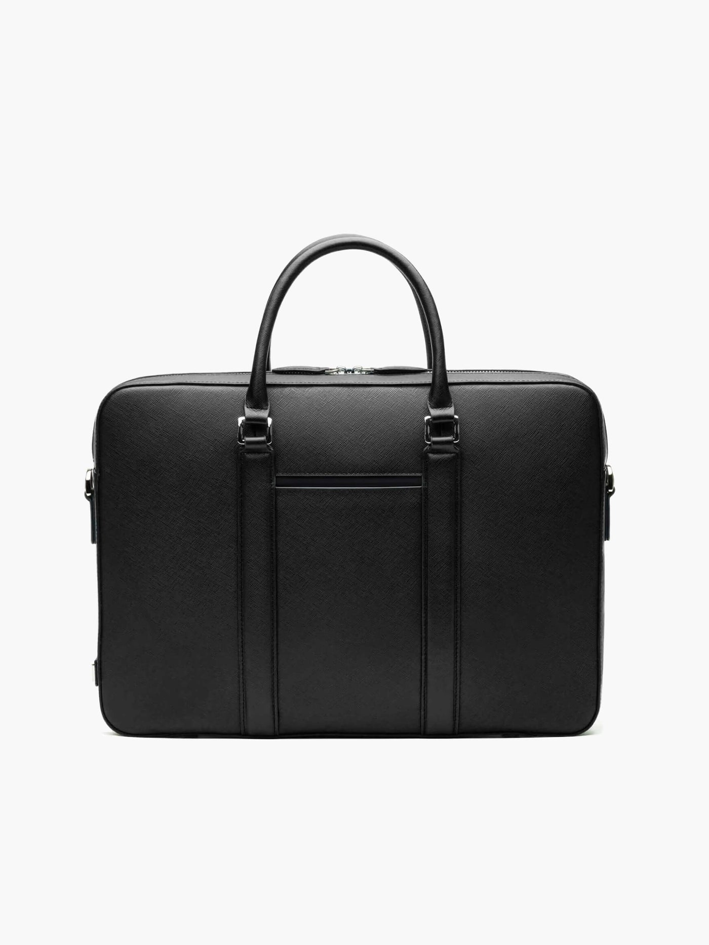 Maverick & Co. - Manhattan Monochrome Leather Briefcase #color_black