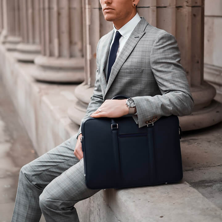 Maverick & Co. - Manhattan Monochrome Leather Briefcase