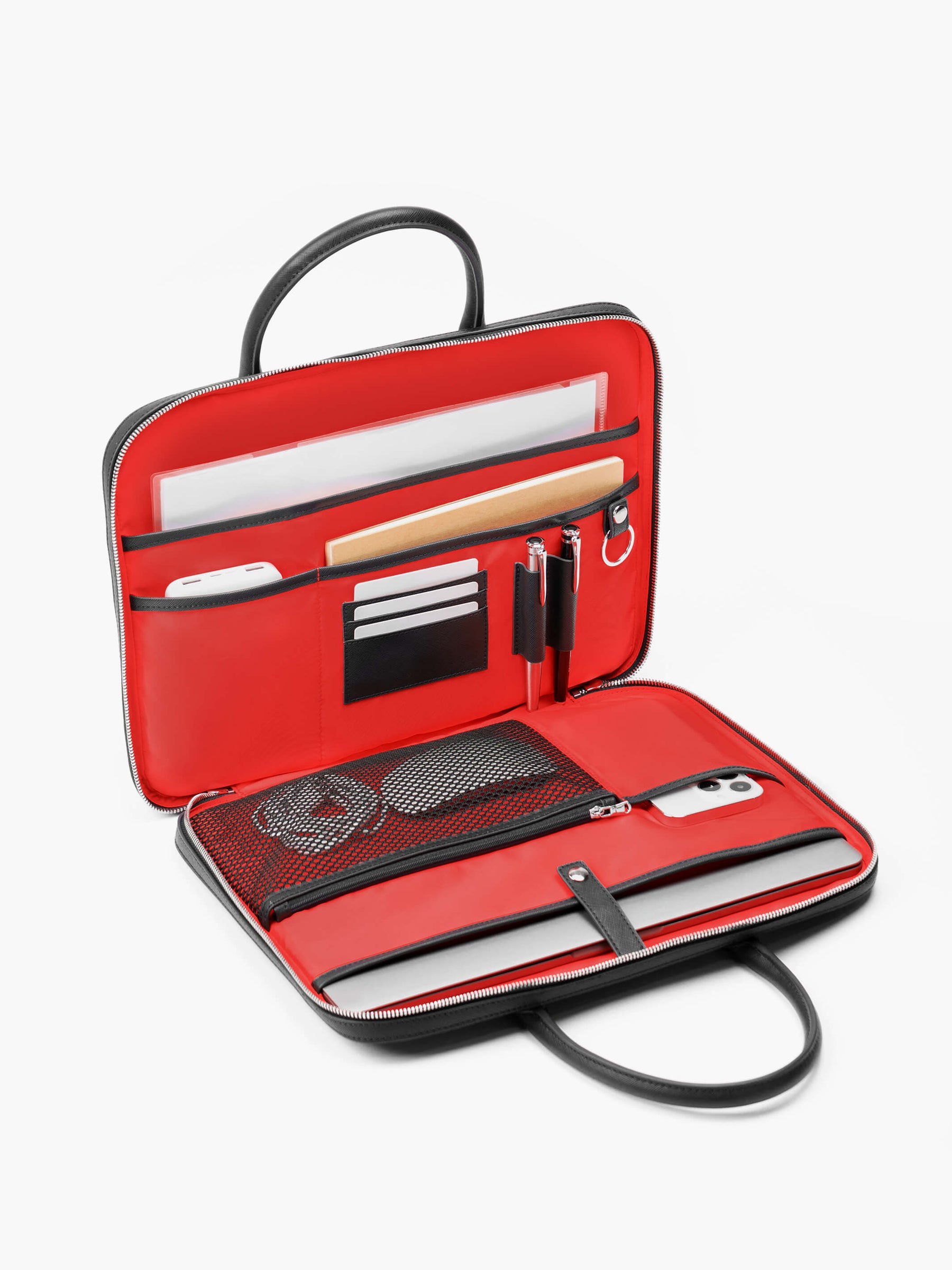 Manhattan Slim Leather Briefcase-1