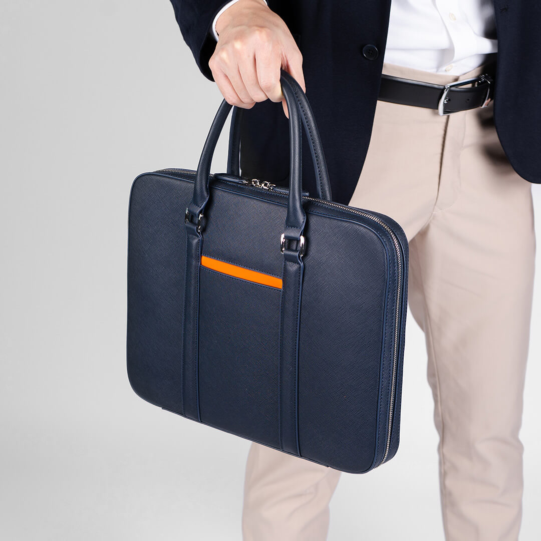 Manhattan Slim Leather Briefcase Maverick Co