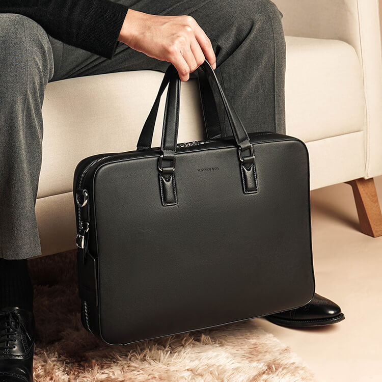 Maverick & Co. - Windsor Deluxe Leather Briefcase #color_black